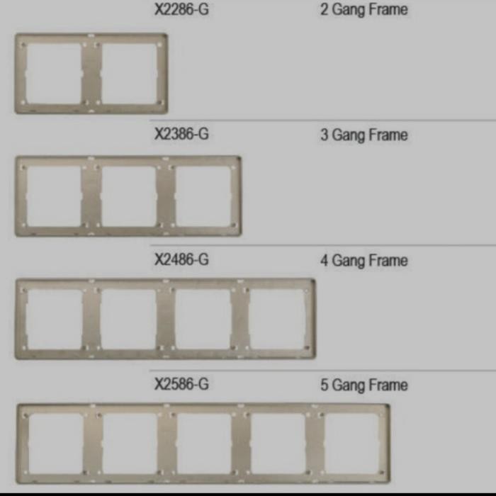 Frame Saklar Gold Nero Casa X2 2 Gang/3 Gang/4 Gang/5 Gang