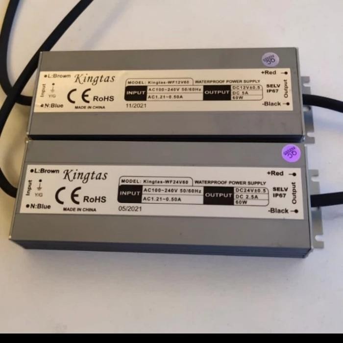 Power Supply Outdoor Ip65 Kingtas 12V 24V / Trafo Waterproof Ip65
