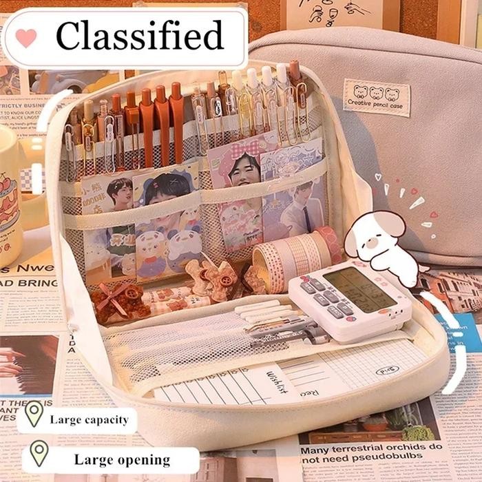 

TEMPAT PENSIL KOREA MULTI SEKAT UKURAN JUMBO ALAT TULIS