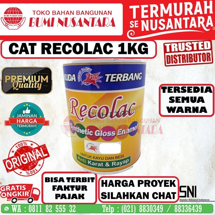BEST SELLER CAT MINYAK KUDA TERBANG RECOLAC 1KG CAT BESI CAT MINYAK KUDA TERBANG