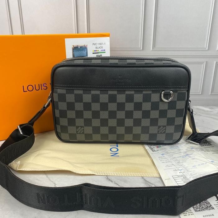 BEST SELLER TAS SELEMPANG MESSENGER BAG PRIA LV00918 GRAPHITE MIROR