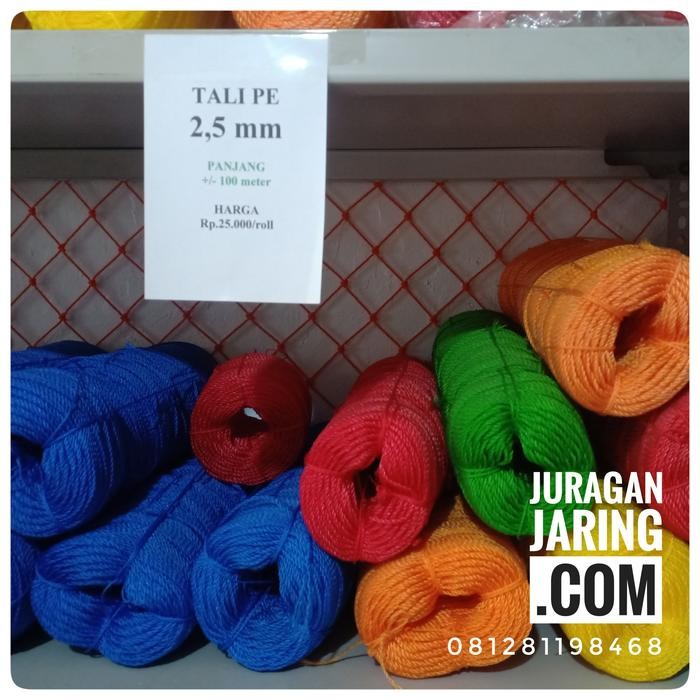 PREMIUM TALI TAMBANG PLASTIK 2,5 MM (1 ROLL) TALI TAMPAR
