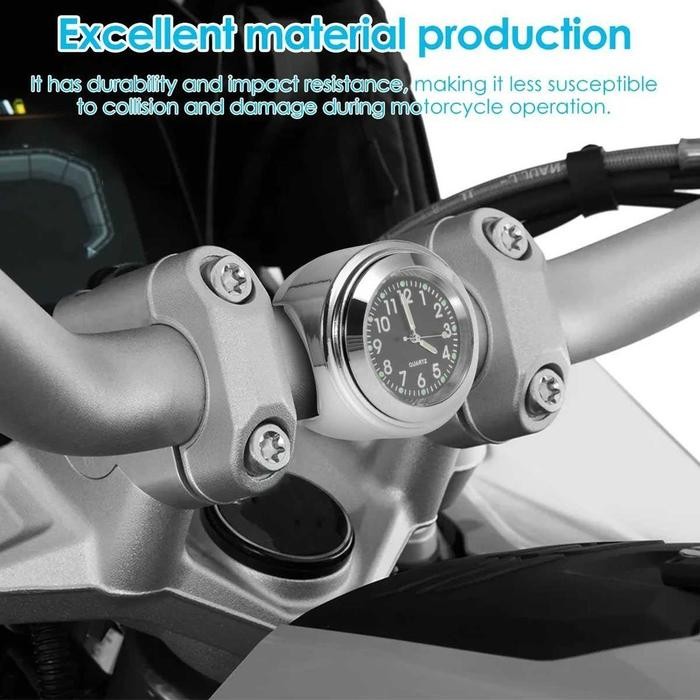 PREMIUM COD Aksesoris Jam Quartz Variasi Di Handlebar Stang Motor Motorcycle Sport Matic Touring