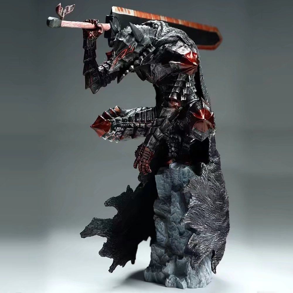 25Cm Berserk Guts L Anime Figure Guts Berserker Armor Action Figure Berserk Black Swordsman Model
