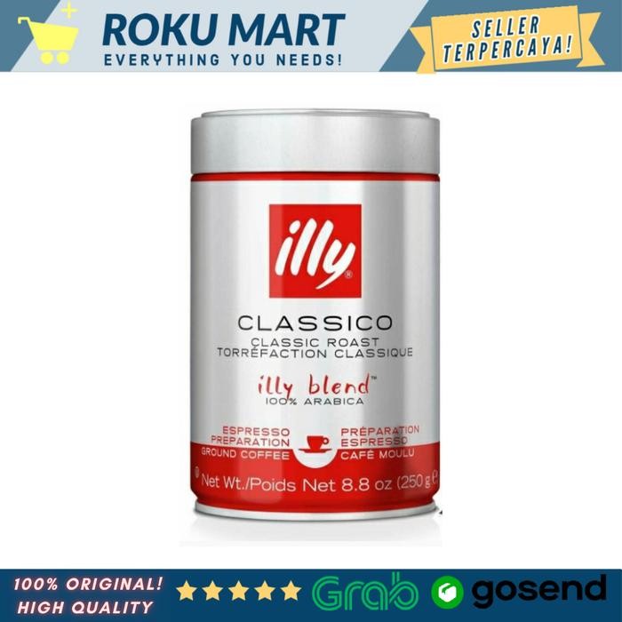 

ILLY Classico Classic Roast 250 g / Kopi Illy Blend 250gr Mild and Balanced / Illy Coffee
