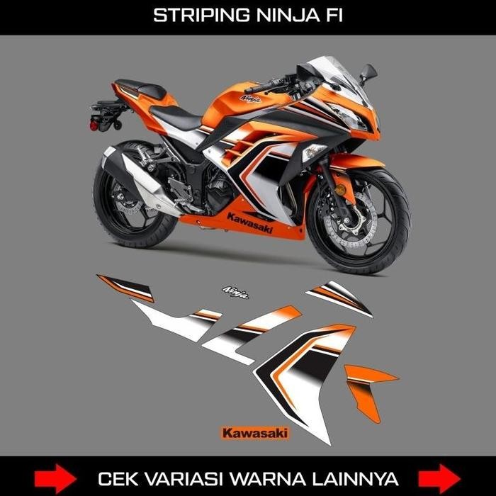 Stiker Striping Ninja 250 fi se List Hijau putih