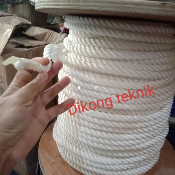 PREMIUM Tali tambang nilon putih 6mm