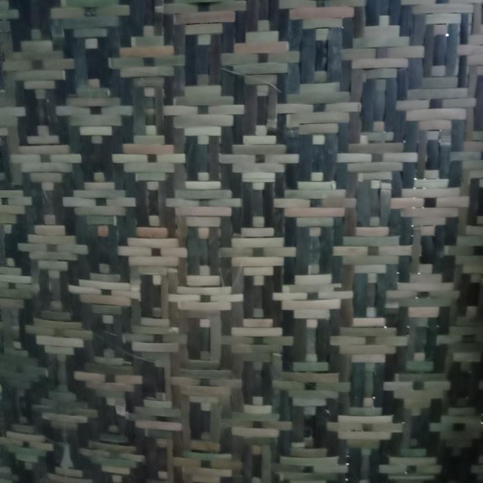 PREMIUM ANYAMAN BAMBU GEDEK LEMBARAN MOTIF FULL KULIT BAMBU HITAM & BAMBU JAWA