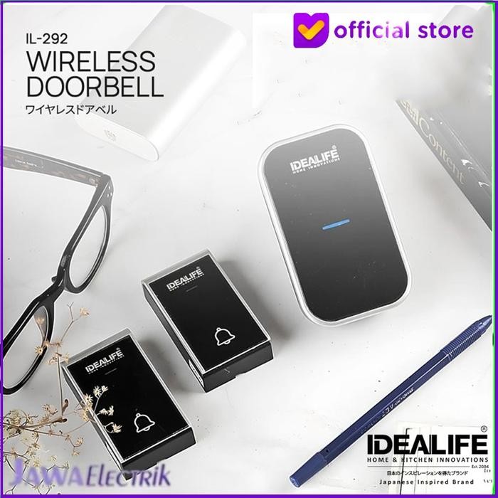 PREMIUM Idealife Doorbell Bel Rumah Wireless Idealife Il 292 + 2 Remote Kualitas Premium Garansi