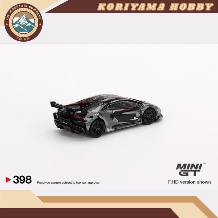 SALE  MINI GT 398 LBWK LIBERTY WALK LB WORKS LAMBORGHINI HURACAN GT DIGITAL CAMOUFLAGE MINIGT