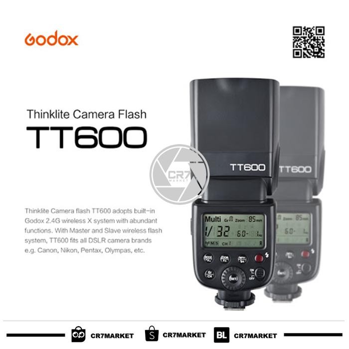 Paket Flash Godox Tt 600 + Trigger Godox Ttl Xit-C For Canon