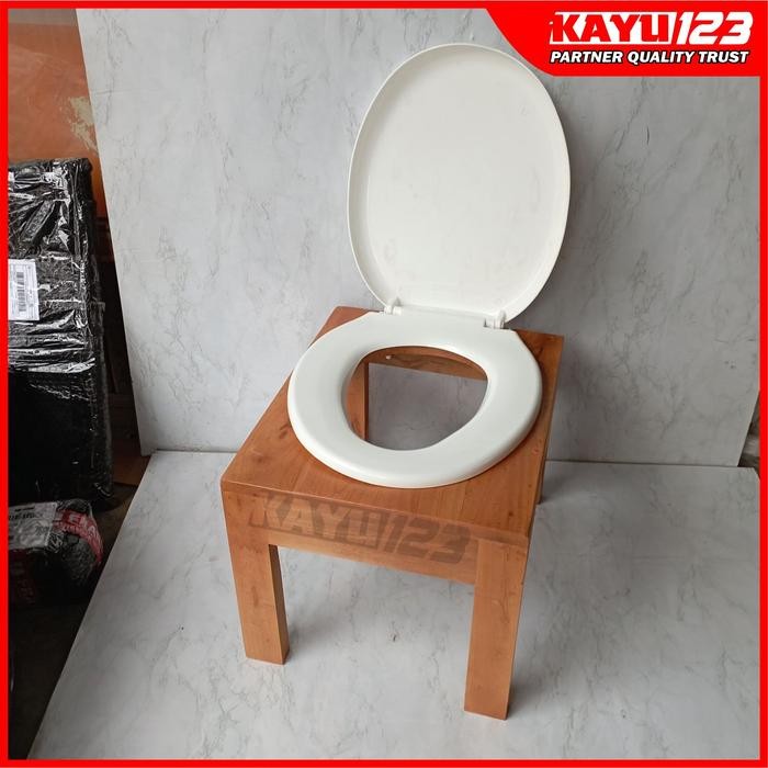 Kloset Duduk Kayu Toilet Duduk Kayu Closet Duduk Kayu Portable Lansia