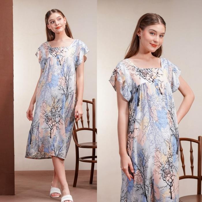 Oriana Homewear Midi Dress Daster Pendek Busui Malvia Collection