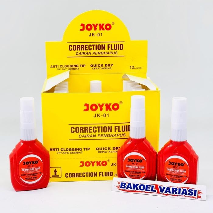 

correction fluid jk-01 lusin / tip-ex cair jk 01 / tipe x jk01 12 pcs kode 342