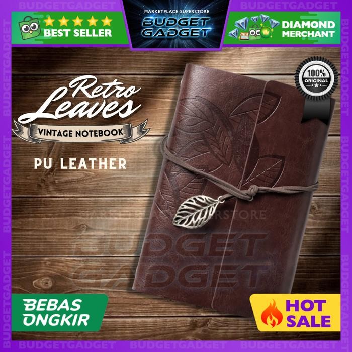 

BUKU CATATAN BINDER KULIT RETRO LEAF NOTE KERTAS A6 KODE 1054