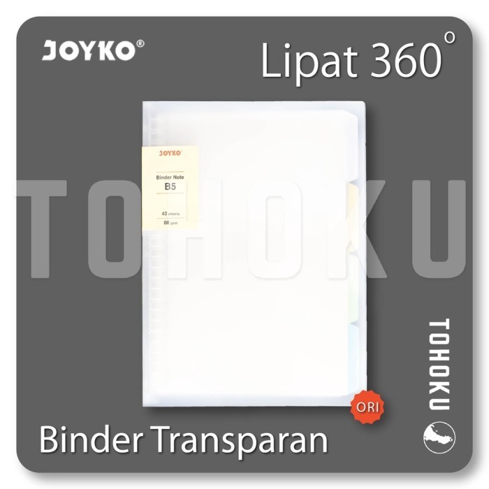 

JOYKO BINDER TRANSPARAN AESTHETIC DAPAT DITEKUK 360 - B5-TP-P KODE 250