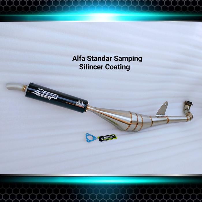 Knalpot Racing Alfa Standar Samping Stainless Original Aleser