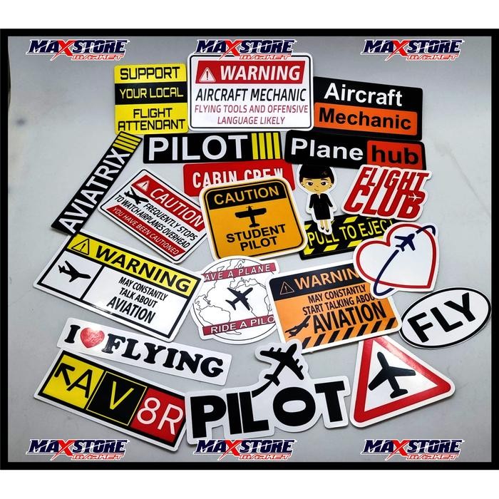 sticker koper travel / sticker koper flht attendant / sticker koper pilot / pilot sticker pack /