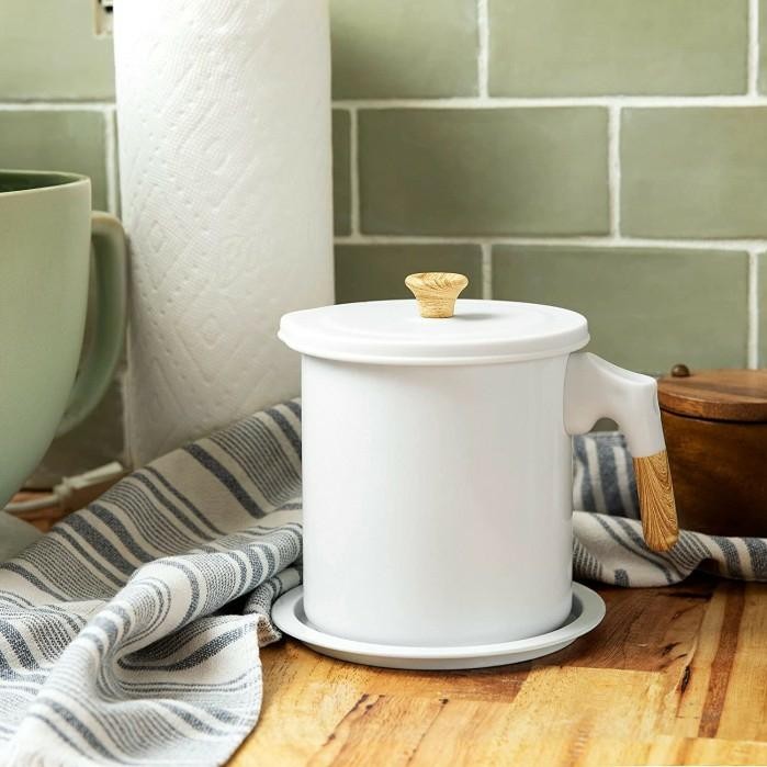 Oil Pot Putih Wadah Penyaring Nyak / Tempat Saringan Nyak Goreng