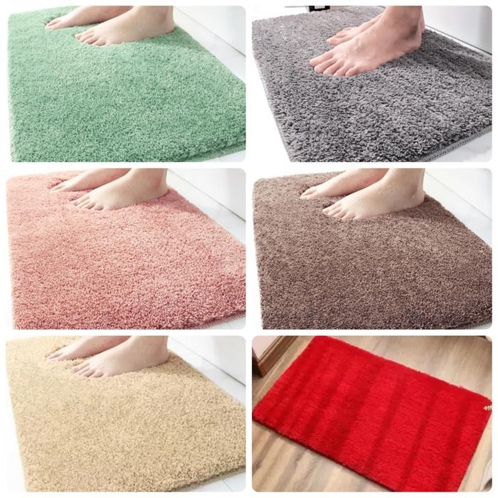 Alas keset pintu kamar bulu halus microfiber anti slip t 40x60