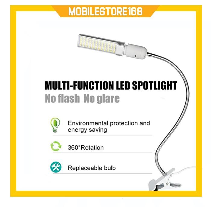 Lampu service jepit 60 LED/ lampu service 60 LED 1 SET/ gagang lampu