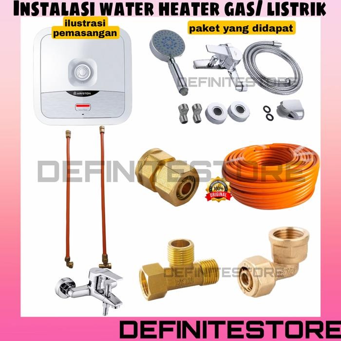 TERLARIS Instalasi Water Heater Listrik Gas Perlengkapan Aksesoris Water Heater Instalasi Luar /