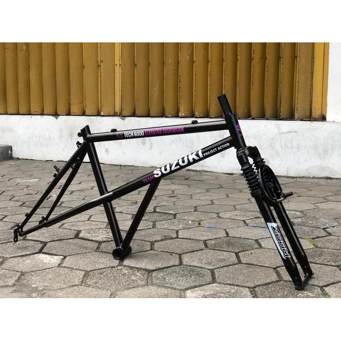 FRAME SEPEDA MTB 26 FRAME CROMOLY SEPEDA SUZUKI TECH 6000 ELEVATED NOS
