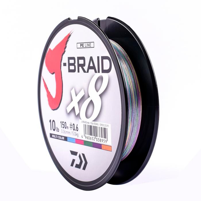 Senar PE Daiwa J Braid X8 150M Multicolor (Pilih Ukuran)