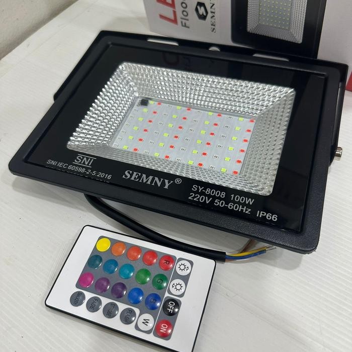 PREMIUM lampu sorot Warna Warni RGB 100W 100 watt Lampu Taman RGB