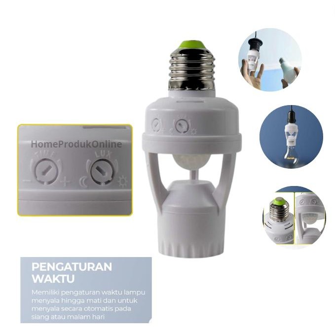 PREMIUM HOME FITTING SENSOR CAHAYA FITING LAMPU Bohlam SENSOR CAHAYA Pir