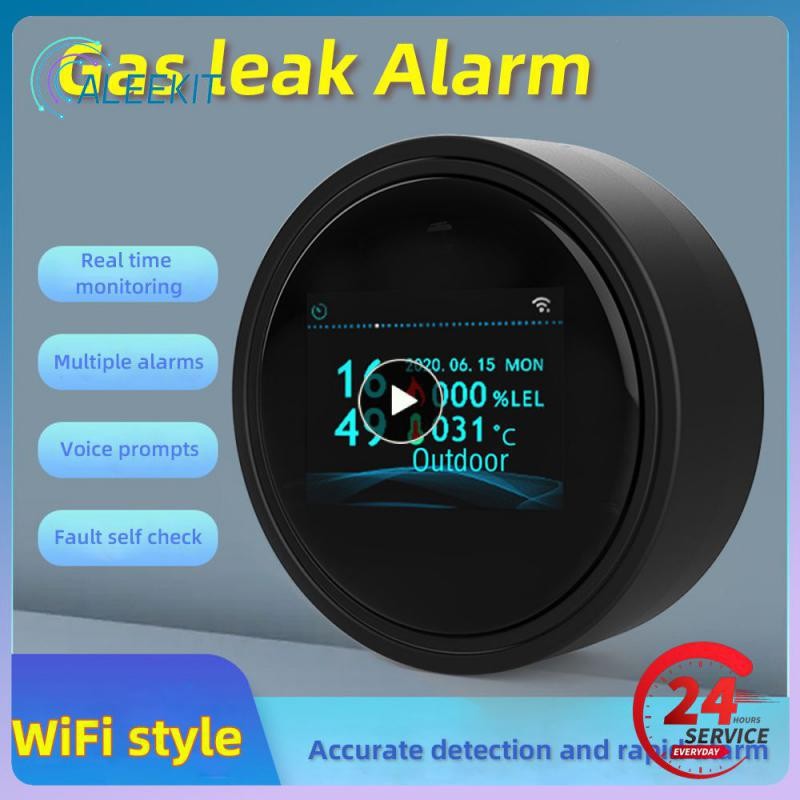 Smart Gas Leak Detector Tuya Wifi Smart Natural Gas Alarm Sensor LED