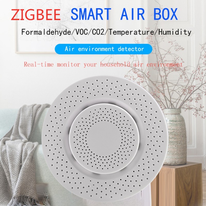 Tuya Smart Co Gas Detector Multifunction Smoke Detector Sensor Zigbee