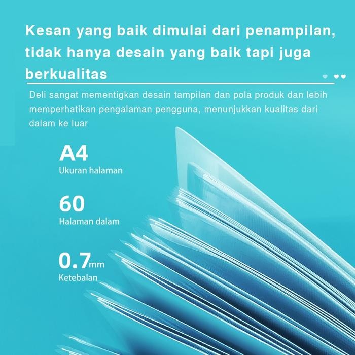 

[Deli Atk] Deli Display Book / Map File Dokumen A4 30/60/80 Halaman Warna Pastel 7267X 72495