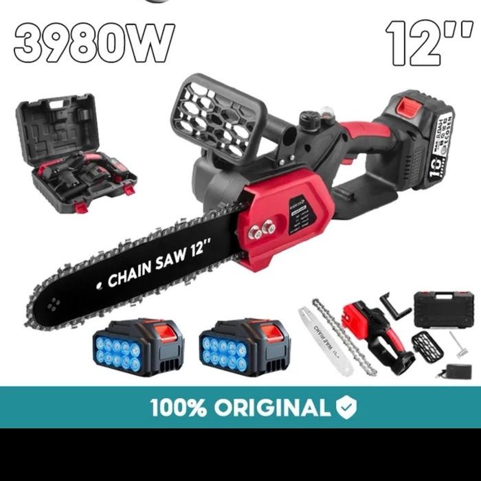 Chainsaw Cordless 12 Inch Mesin Potong Gergaji Kayu Portable 12"In 305 Mm Baterai Lxt Chain Saw Mini