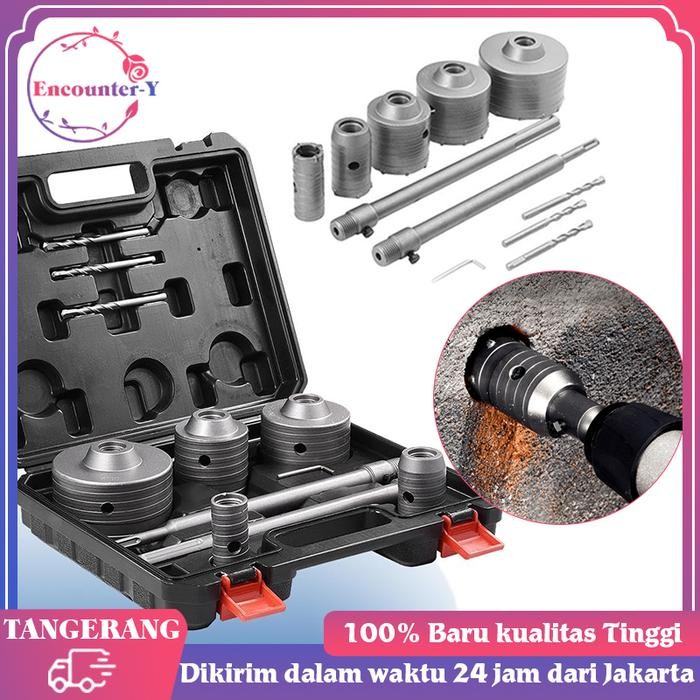 Mata Bor Lubang Tembok Set Hole Saw Set Mata Bor Lubang Beton Multifungsi Mata Bor Pelubang Tembok