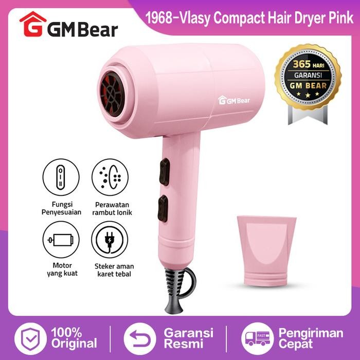 gm bear hair dryer pengering rambut 1968 - vlasy hair dryer pink [mutu terbaik]