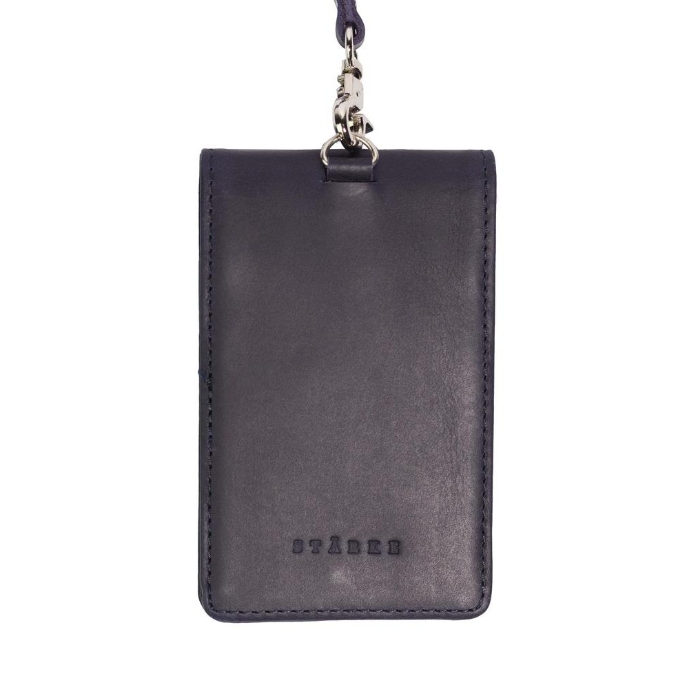 

[Deli Atk] Lanyard Kancing Id Card Holder Kancing Kulit Asli Hustle Hog Iii Navy