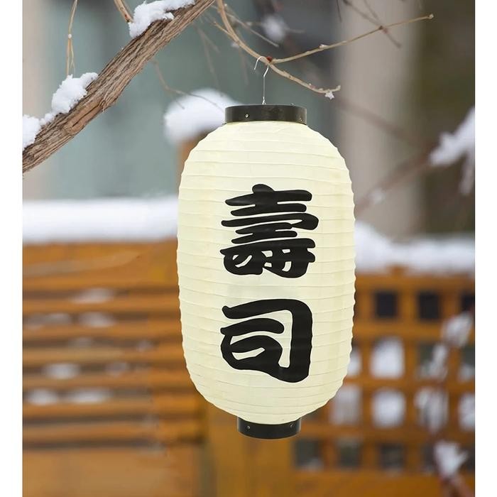 Buah Lampion Sushi Jepang Lampu Satin Lentera Ornamen Tahan Air Tbk