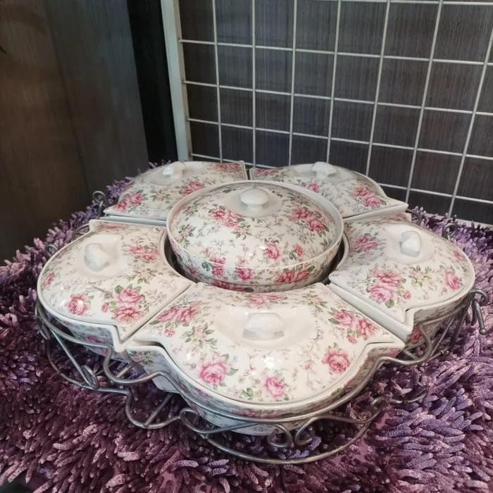 Prasmanan Set Keramik Mewah Bulat