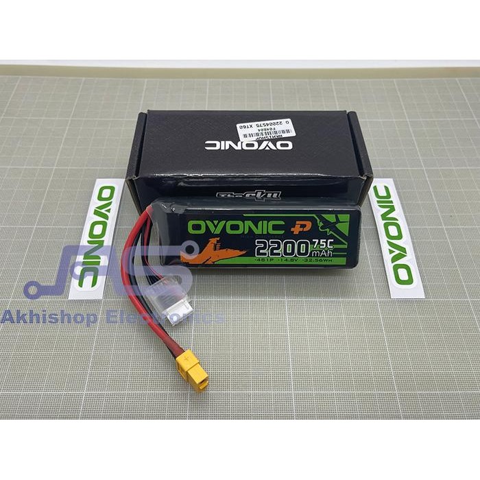 Stok Baru Ovonic High Discharge Lipo Battrey 2200mah 4S 75C XT60