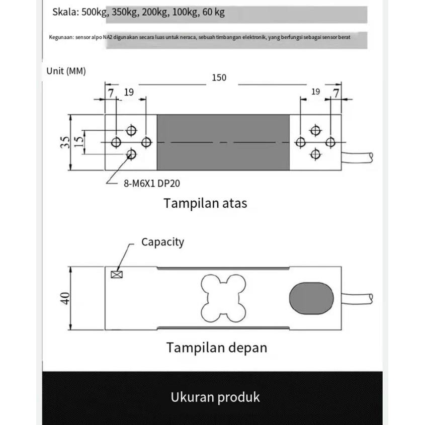 LOADCELL TIMBANGAN MAVIN 100KG DAN 200KG