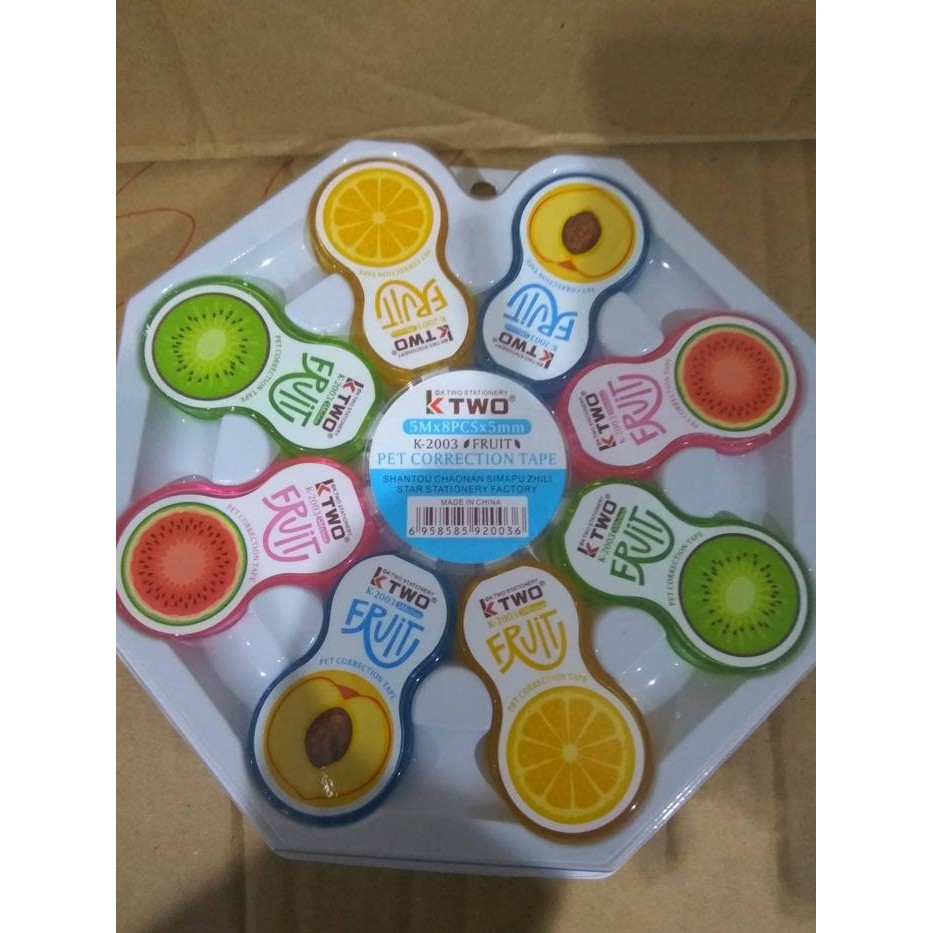 

correction tape bentuk buah (isi 8pcs) kode 1165