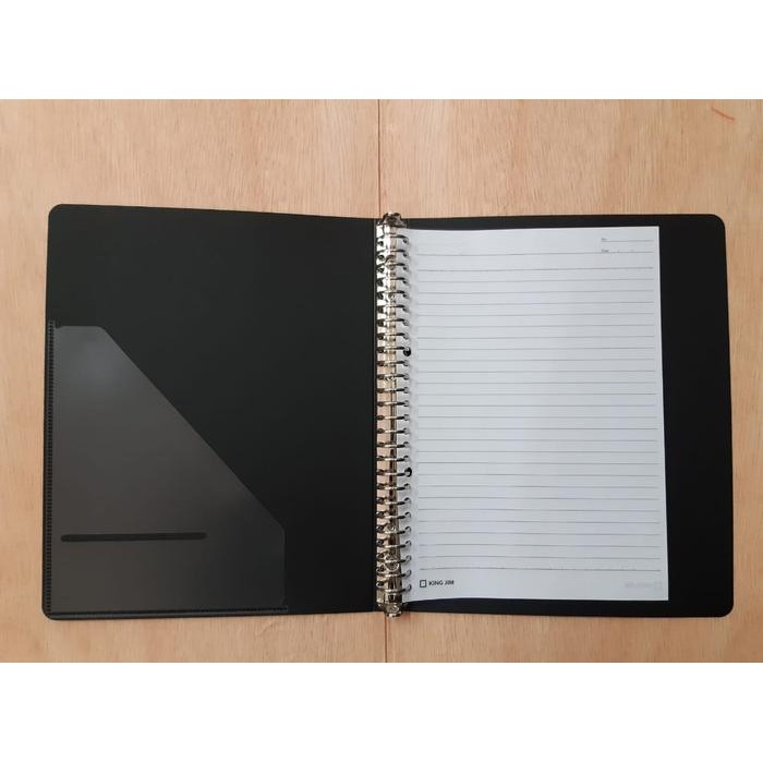 

MAP BINDER NOTE BESAR B5 LOOSE LEAF 26 RING HITAM KING JIM BAGUS KODE 923