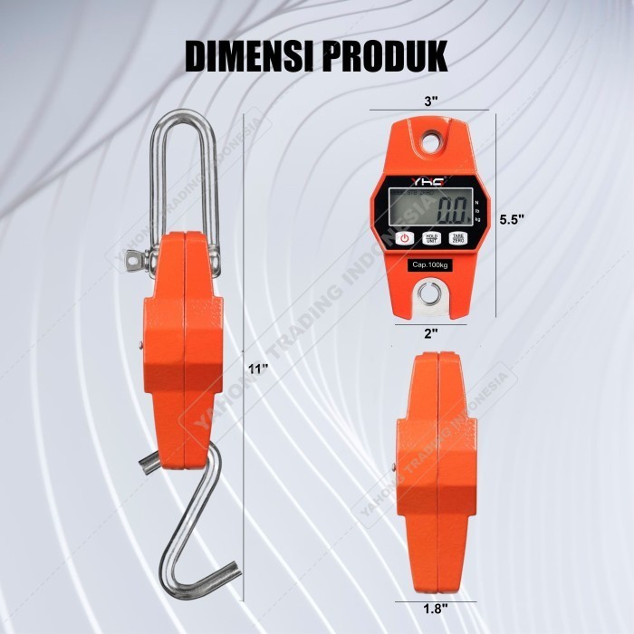 TIMBANGAN GANTUNG DIGITAL MINI CRANE SCALE 100KG 0.05KG