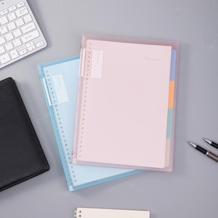 

BINDER NOTE LOOSE LEAF NOTEBOOK B5 26 RING PLASTIK TRANSPARANT BAGUS KODE 888