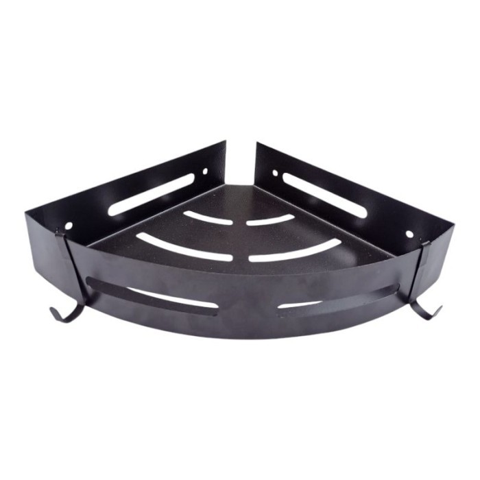 RAK SUDUT SEGITIGA 3 SUSUN KAMAR MANDI STAINLESS HITAM RAK TEMPAT SABUN KAMAR MANDI RAK KOSMETIK