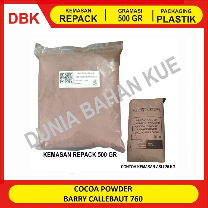 

PURE COCOA POWDER ex. BARRY CALLEBAUT. BUBUK COKLAT MURNI 760 REPACK 500gr