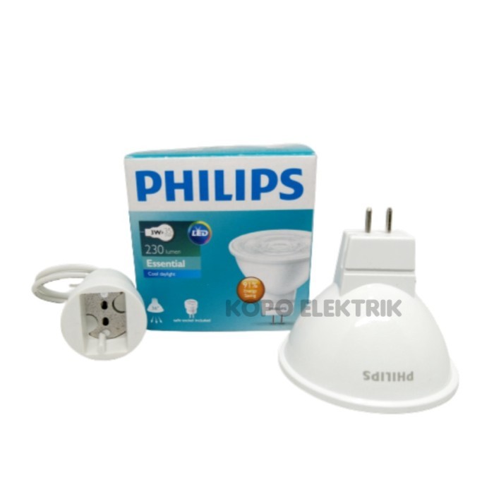 (Expert) Lampu Led Tusuk Philips MR16 3w Led /Tusuk MR16 Philips 3