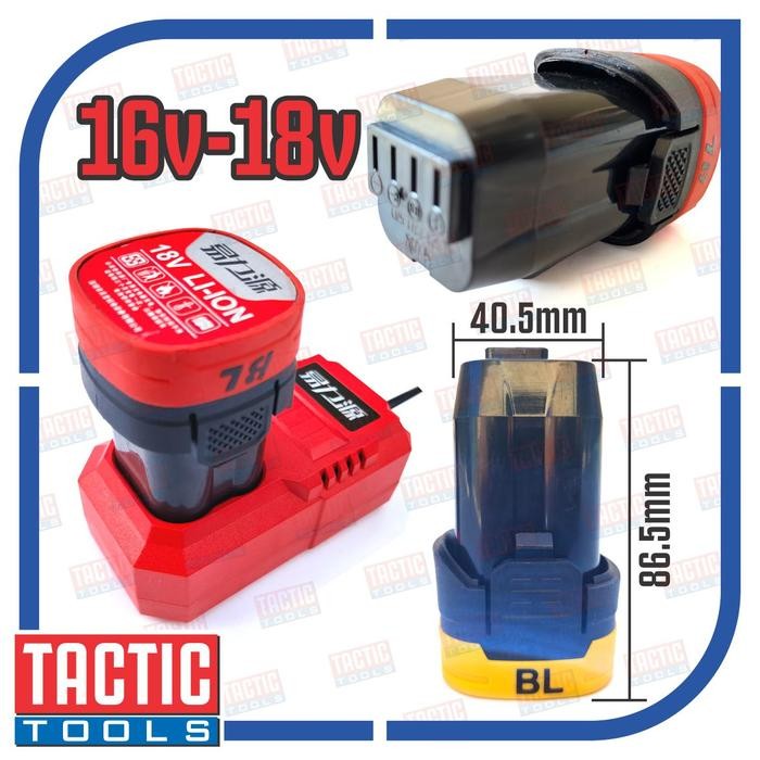 Baterai Mesin Bor Cordless Impact Driver Brushless 16v 16.8v 18v