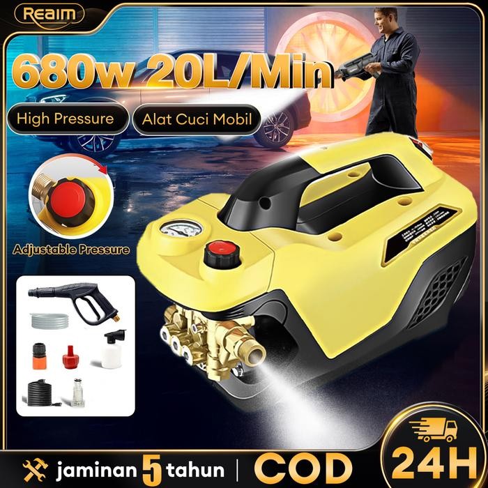 Terlaris Reaim Jet Cleaner Mesin Cuci Steam Mobil Dan Motor /Alat Steam Cuci Motor & Mobil /